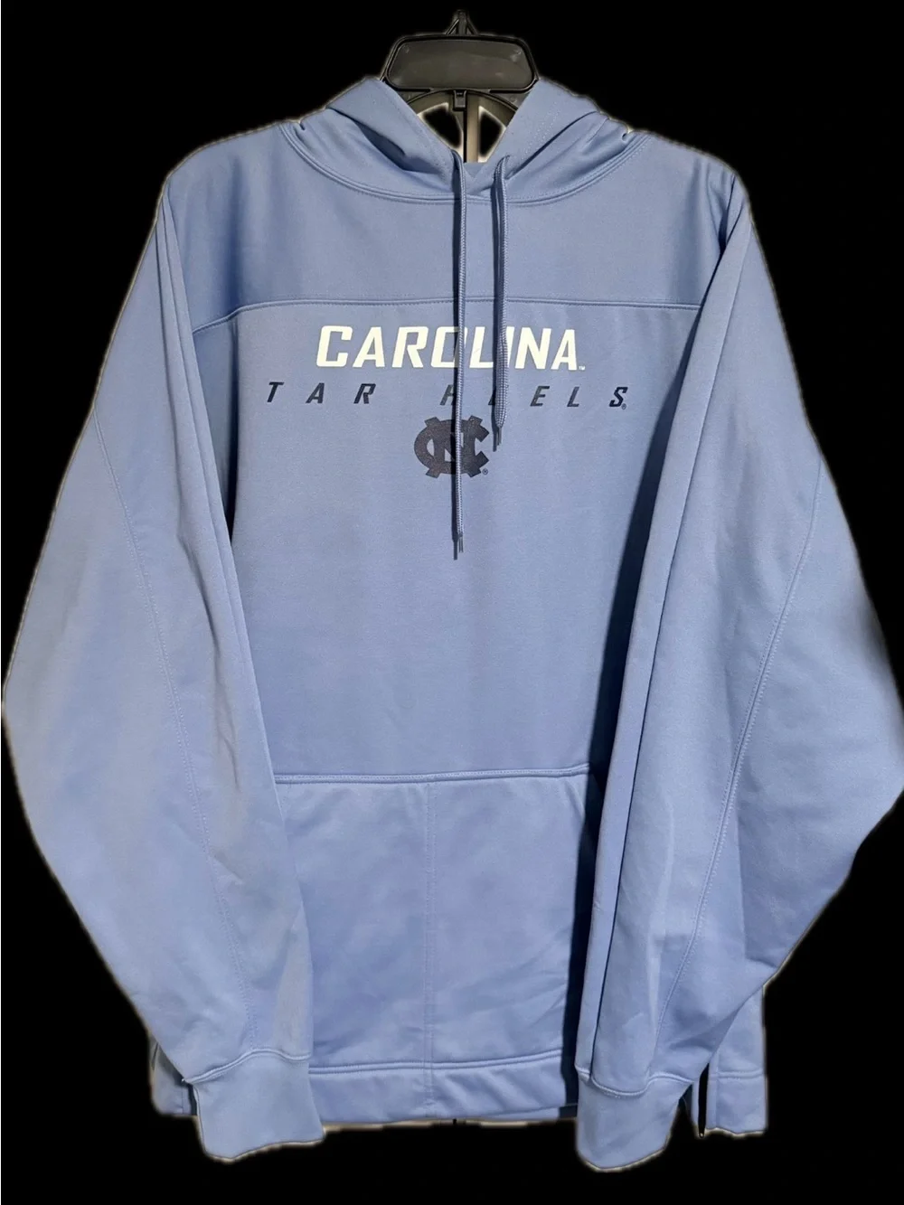 UNC Tarheels Hoodie Sweatshirt Carolina Blue Mascot Log (size XXL)